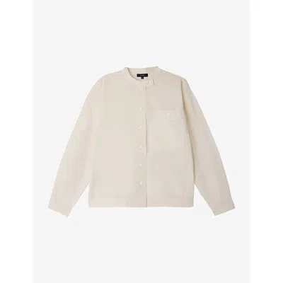 Soeur Womens Blanc Perle Chypre Relaxed-fit Cotton Shirt