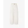 Soeur Womens Ecru Clovis Wide-leg Linen-cotton Trousers In White