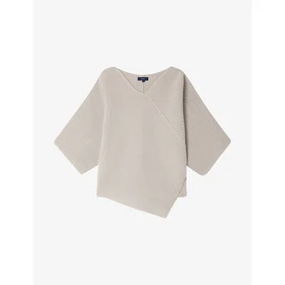 Soeur Womens Gris Pale Essaouira Short-sleeve Cotton Jumper In Gray