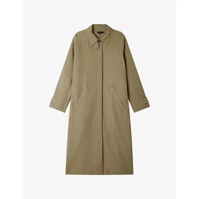 SOEUR WOMENS SAUGE FRITZ RELAXED-FIT TWILL TRENCH COAT