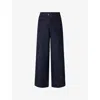 Soeur Womens Noir Harry Wide-leg High-rise Denim Jeans In Brut
