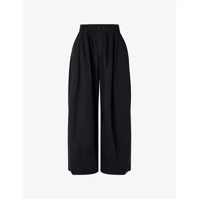 Soeur Womens Noir Vernon Wide-leg Silk Trousers In Black