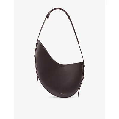 Soeur Womens Bordeaux Fonce Wino Leather Shoulder Bag In Burgundy