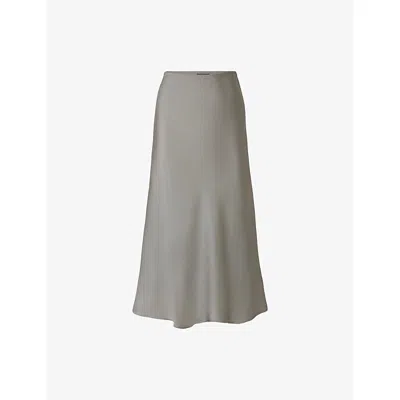 Soeur Womens Vert D Eau Fever Bias-cut Twill Midi Skirt In Gray