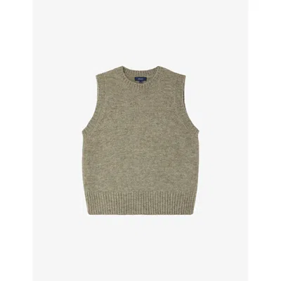 Soeur Womens Vert Deau Namaste Round-neck Knitted Vest