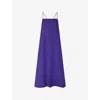 Soeur Womens Violet Etincelle Relaxed-fit Lyocell-blend Midi Dress In Purple