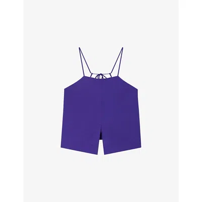 Soeur Womens Violet Eureka Sleeveless Lyocell-blend Top