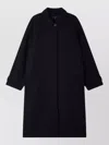 Soeur Wool Coat Featuring High Collar And Long Sleeves In Black
