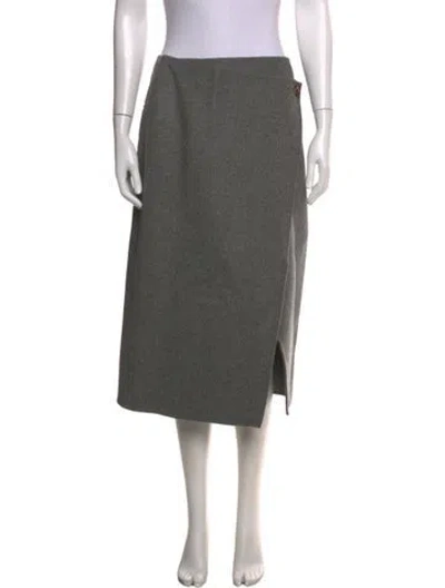 Pre-owned Soeur Wool Midi Length Skirt In Grey