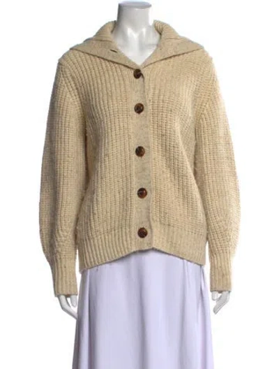 Pre-owned Soeur Wool Open Front Sweater In Neutrals