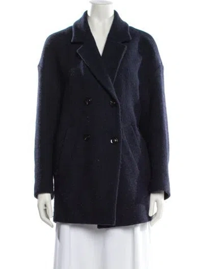 Pre-owned Soeur Wool Peacoat In Blue