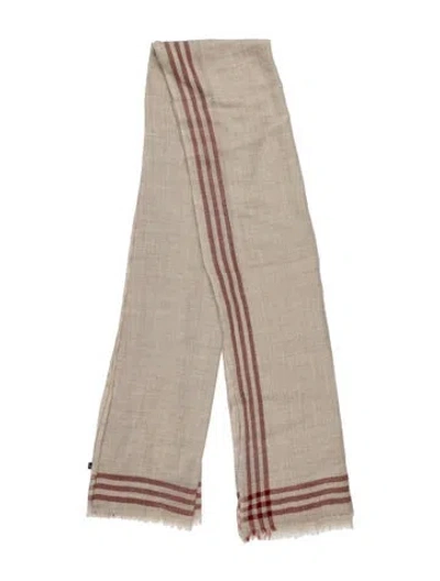 Pre-owned Soeur Wool Plaid Print Scarf In Neutrals