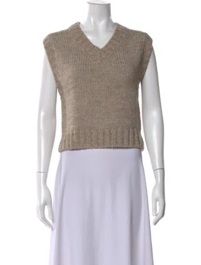 Pre-owned Soeur Wool V-neck Sweater In Neutral