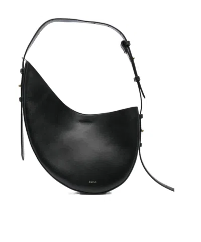 Soeur Zippered Shoulder Bag In Black