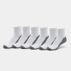 Sof Sole Implus Men's Sonneti Quarter Socks (6-pack) In White/grey