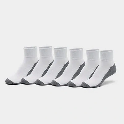 Sof Sole Implus Men's Sonneti Quarter Socks (6-pack) In White/grey