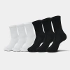 Sof Sole Implus Women's Sonneti Crew Socks (6-pack) In White/black