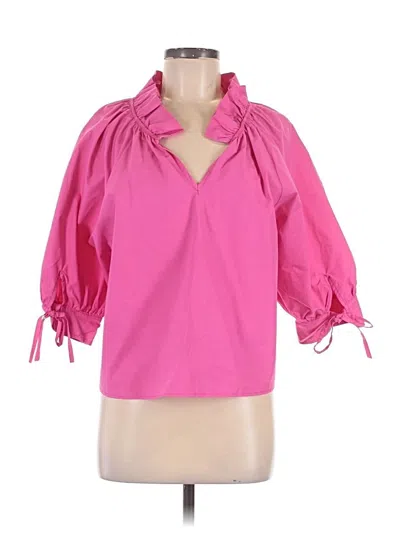 Pre-owned Sofia 3/4 Sleeve Blouse In Pink
