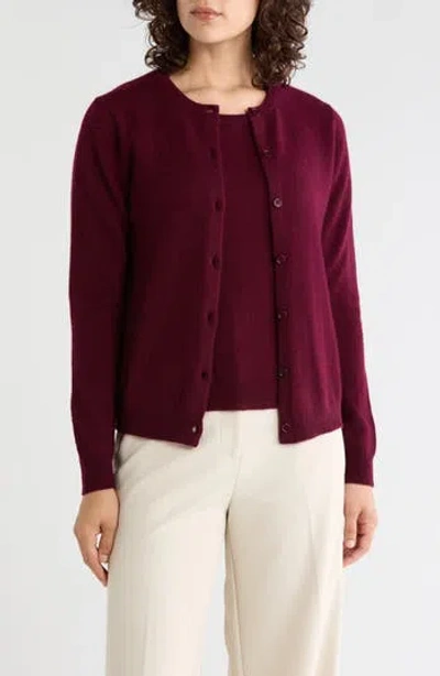 Sofia Cashmere 2-piece Cashmere Twinset In Burgundy
