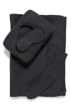 Sofia Cashmere 4-piece Travel Set In Gray