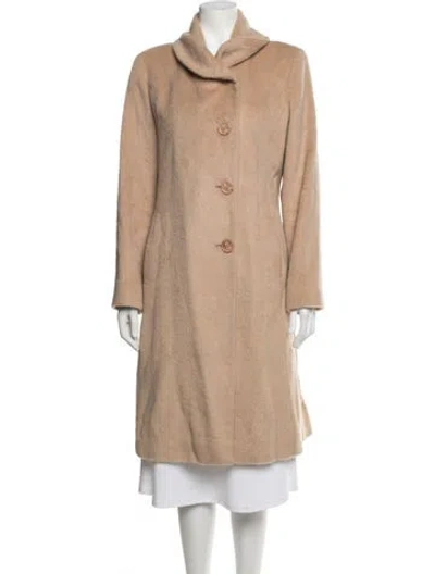 Pre-owned Sofia Cashmere Alpaca Coat In Neutrals
