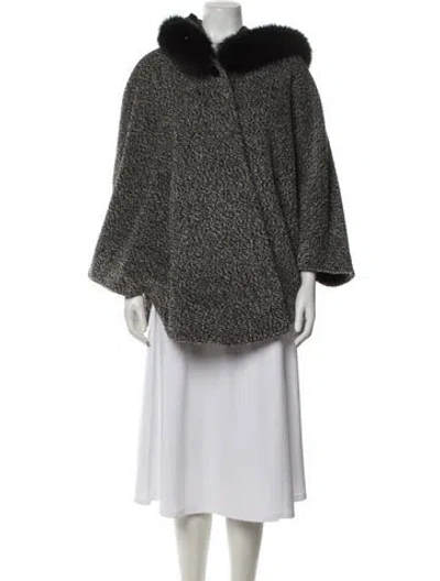 Pre-owned Sofia Cashmere Alpaca Fur Jacket In Multi