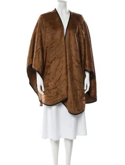 Pre-owned Sofia Cashmere Alpaca Shawl In Brown