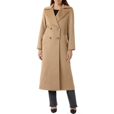 Sofia Cashmere Baby Camel Hair Trench Coat In Brown
