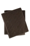 Sofia Cashmere Brooklyn Rib Cashmere Throw Blanket In Brown