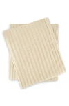 Sofia Cashmere Brooklyn Rib Cashmere Throw Blanket In Neutral