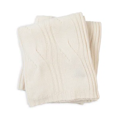 Sofia Cashmere Cable Knit Throw Blanket In Brown