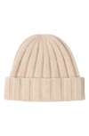 Sofia Cashmere Cable Stitch Cuffed Cashmere Beanie In Neutral