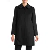 Sofia Cashmere Camel Hair Felted Coat In Black