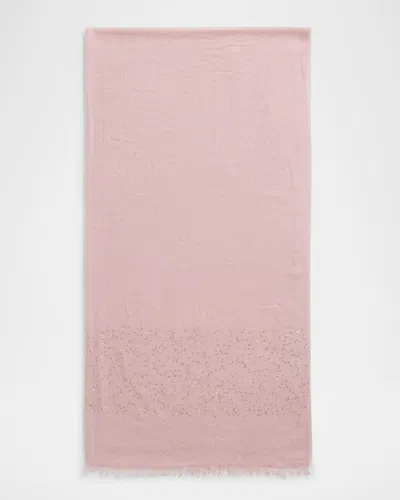Sofia Cashmere Cashemere Lightweight Scarf W/ Sequins In Lpnk