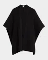 Sofia Cashmere Cashmere Blend Knitted Cape In Blk
