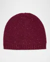 Sofia Cashmere Cashmere Blend Sequin Beanie In Purple