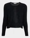 Sofia Cashmere Cashmere Blend Sequined Sweater In Black