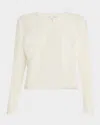 Sofia Cashmere Cashmere Blend Sequined Sweater In White