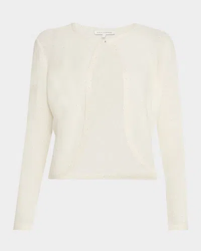 Sofia Cashmere Cashmere Blend Sequined Sweater In White