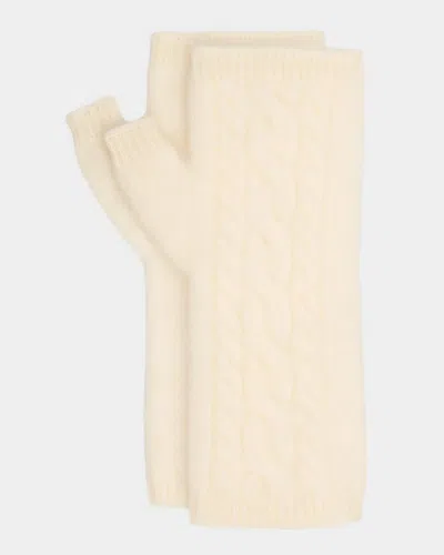 Sofia Cashmere Cashmere Cable-knit Arm Warmers In 271ivr