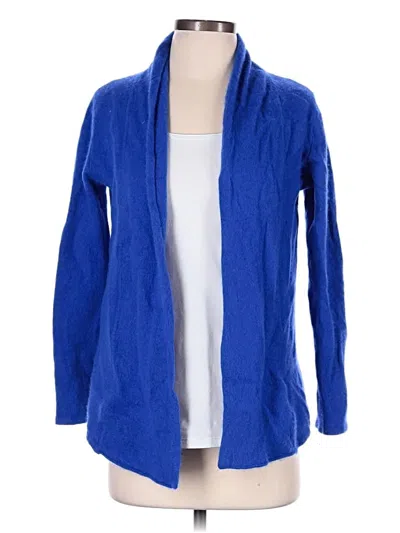 Pre-owned Sofia Cashmere Cashmere Cardigan Sweater In Blue