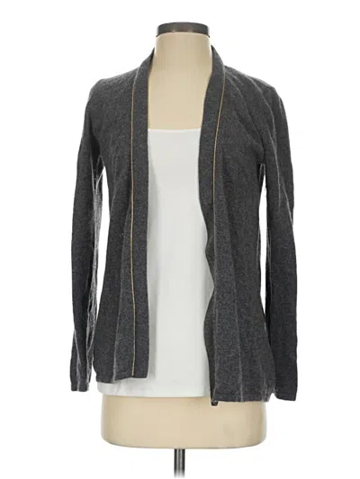 Pre-owned Sofia Cashmere Cashmere Cardigan Sweater In Gray