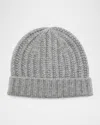 Sofia Cashmere Cashmere Chunky Knit Beanie In Gray