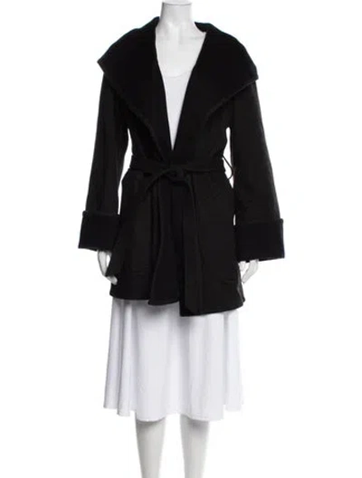 Pre-owned Sofia Cashmere Cashmere Coat In Black