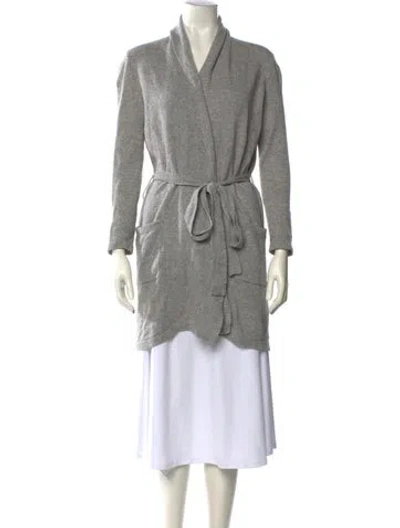 Pre-owned Sofia Cashmere Cashmere Cowl Neck Sweater In Gray