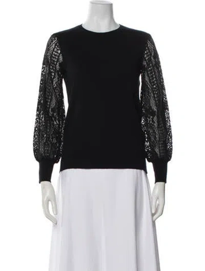 Pre-owned Sofia Cashmere Cashmere Crew Neck Sweater In Black