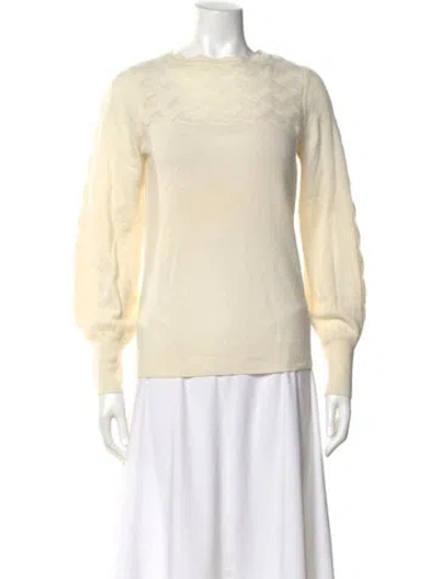 Pre-owned Sofia Cashmere Cashmere Crew Neck Sweater W/ Tags In Neutral
