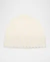 Sofia Cashmere Cashmere Crystal-embellished Beanie In White