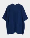 Sofia Cashmere Cashmere Double Knit Cape In Blue