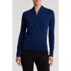 Sofia Cashmere Cashmere Faux Wrap Sweater In Navy